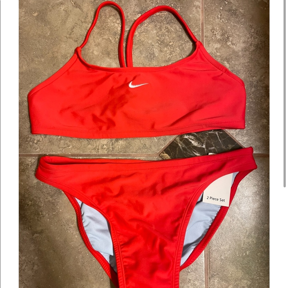 Red Nike Two Piece Bikini Women’s Size 6